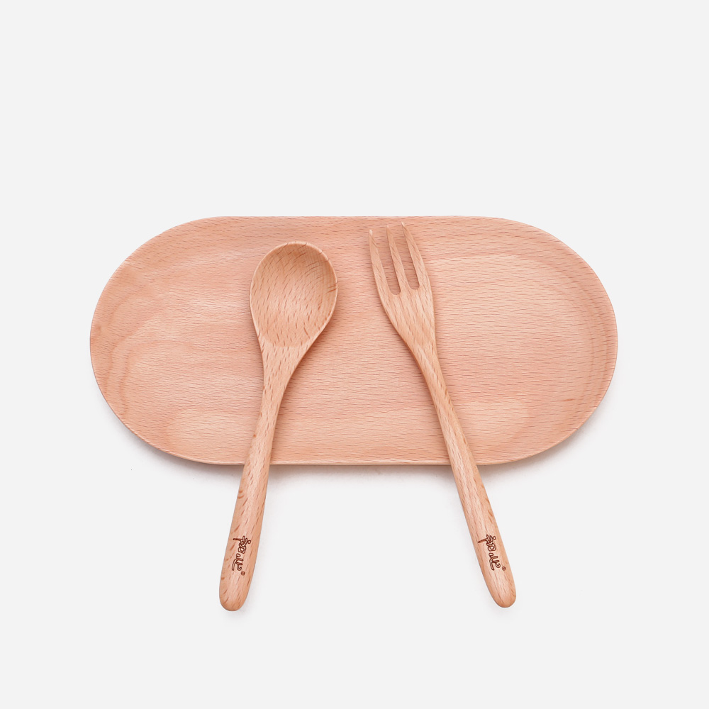 Wooden Spoon Tableware Plate Dish - Image 3